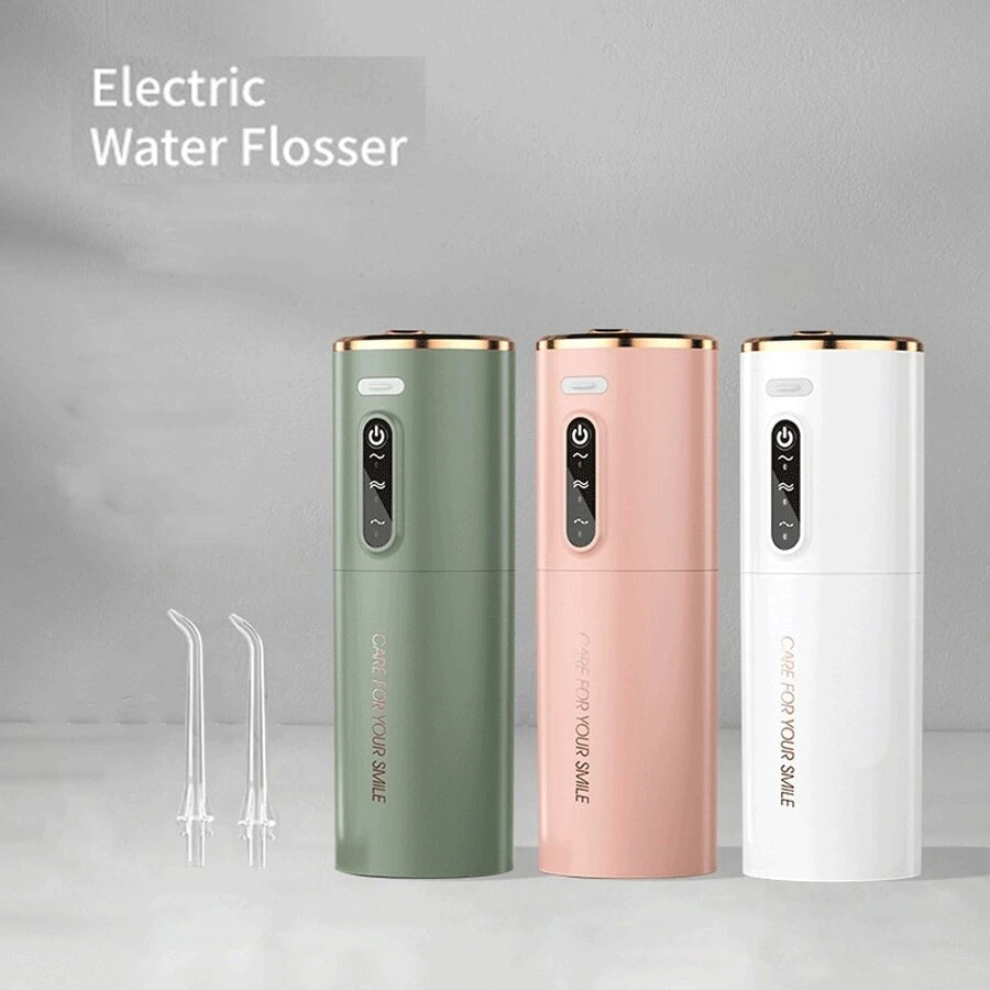 Kit profesional blanqueador con hilo dental eléctrico - Irrigadores bucales eléctricos para dientes y encías, irrigador oral resistente al agua para blanquear los dientes en casa y de viaje, incluye cepillo dental y accesorios - Fácil de usar, remoción efectiva de placa y suave con las encías - Multicolor - Ver 1