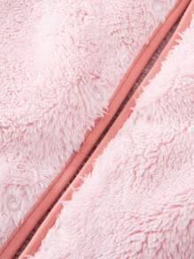 mini bala Boys' And Girls' Double-Sided Fleece Warm Homewear Vest Baby Stomach-Protecting Fleece Vest - Pink - View 10