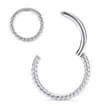 1PC Titan Không Gây Dị Ứng Vòng Mũi Vòng Bản Lề Mũi Vòng Vách Ngăn Vòng Không Gây Dị Ứng Ốc Xà Cừ Daith Vòng Xoắn Vòng Rook Tragus Vòng Mũi Vòng 16G 10mm Trang Sức Khuyên Môi Nhẫn Dành Cho Nữ Bông Tai Sụn Clicker Mạ Vàng Đen Vòng Mũi Quà Tặng Cho Phụ Nữ Mẹ - xoắn - Xem 5