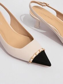 Plus Size Wide-Fit Fashionable Casual & Versatile Mid-Heel Pumps For Women