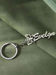 1 móc khóa tên rỗng tùy chỉnh cho nam nữ bằng thép không gỉ móc khóa cá nhân hóa chữ số tùy chỉnh trang sức phụ kiện nam nữ quà tặng sinh nhật giáng sinh - Nhiều màu - Xem 18