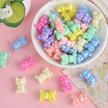 10/20Pcs Acrylic UV Coated Machine Bear Spacing Beads, Loose Beads, DIY Bracelet Necklace Loose Beads, Mobile Phone Chain Keychain Supplies - UV Acrylic Bear - View 15