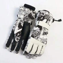 1 Paio Di Guanti Invernali Da Sci Unisex, Antivento E Impermeabili, Termici Foderati, Adatti Al Tocco Dello Schermo, Per Sport Invernali Come Sci E Snowboard, Uomo E Donna, Con Polsino Regolabile, Guanti Invernali, Scaldamani, Guanti Da Neve