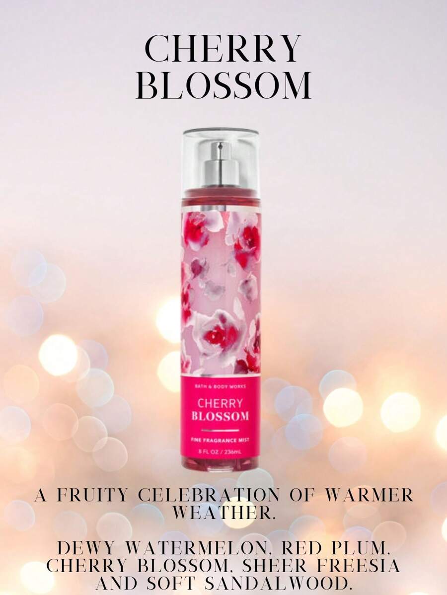Bath And Body Works BBW Fine Fragrance Body Mist - Cherry Blossom - View 1
