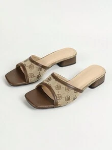 女士高跟凉鞋、女士休闲户外露趾凉鞋、时尚休闲粗跟平底凉鞋、一脚蹬沙滩凉鞋 - 彩色 - 查看 6