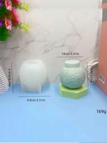 Fantasy Winter Snowflake Candle Mold - Silicone, Asymmetrical Shape, Suitable For DIY Crafts - White - View 2