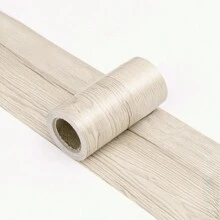 1 rolo de adesivos de borda de parede autoadesivos de 7,87 x 196,85 pol., moldura decorativa de parede com textura de madeira, borda de papel de parede de PVC à prova d'água, removível e colante para decoração artística de parede, adesivos, decalque de parede, decalque de vinil para decoração de casa, itens de decoração de primavera para renovar sua casa, adesivos de decoração Rama, presentes de aniversário e formatura