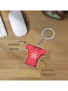 1 Pc, Custom Keychain, Custom Acrylic Keychain, Custom Your Name And Your Lucky Number, Party Gifts, Gifts For Unique Memtories, Gifts For Friends, Meaningful Gifts, Holiday Gifts, Gifts, Customized Souvenirs Birthday Graduation