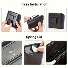 Car Trash Can With Lid - 4 Rolls Of Garbage Bag, Leak-Proof, Portable Hanging Trash Can For Vehicle Organization - Suitable For A Wide Range Of Vehicle Models