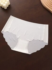 女性用セクシーなシームレスシルクブレンド低ウエストトライアングルパンティ3枚セット、超薄型通気性スポーツ下着 - マルチカラー - チェックする 3