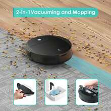 Robot Vacuum Cleaner With Mop Lefant M213, 2200 Pa Strong Suction, Quiet Robotic Vacuum 7.8cm Thin 28cm DIA, Ideal For Pet Hair Alexa Voice Control - Black - View 4