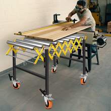 Flexible Roller Conveyor With Rollers And Brakes,Added Width 22'' Movetable Conveyor Roller, Length 23.6-50'' , 660 LBS Portable Expandable Roller Conveyor With Skate Wheels(Silver) - Silver - View 9