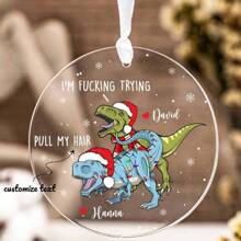 Adorno personalizado: Colgante de gato de acrílico, colgante de gatito, regalos de Navidad para mujeres, adecuado para coches y bolsos, adornos navideños personalizados con foto, regalos divertidos de amigo invisible, acrílico para regalo de mujer para Halloween y Navidad, Día de la Madre, Cumpleaños - 1 pieza
