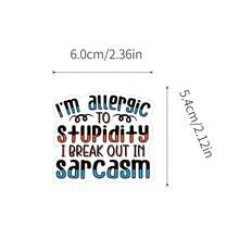 50 张讽刺贴纸 美观乙烯基贴纸 高品质贴纸 贴花 剪贴簿、日记、笔记本电脑、保险杠、滑板、水瓶、电脑、手机贴纸可以为您的生活带来很多乐趣，是送给成人的完美礼物 - 彩色 - 查看 2