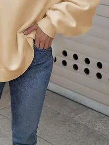 Women's Long-Sleeved Casual Top, Suitable For Autumn And Winter Casual Hoodie - Apricot - View 3