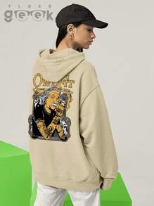 Premium Cotton Sweatshirt Ainsten Tattooed Owl Fit CANGURU 2545 GEEK FLUX - 卡其色 - 查看 7