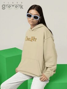 Premium Cotton Sweatshirt Ainsten Tattooed Owl Fit CANGURU 2545 GEEK FLUX - 卡其色 - 查看 6