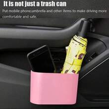 Car Trash Can With Lid - 4 Rolls Of Garbage Bag, Leak-Proof, Portable Hanging Trash Can For Vehicle Organization - Suitable For A Wide Range Of Vehicle Models
