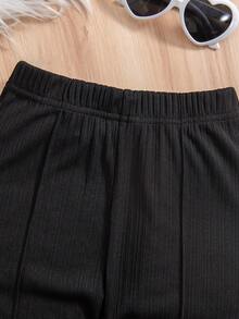 Bộ đồ thu đông cho bé gái, trang trí thêu hoa mềm mại đáng yêu, áo xếp nếp, quần ống rộng thoải mái màu cam, thời trang cổ điển, vải mềm, thích hợp cho các buổi đi chơi và tụ tập, cho công chúa nhỏ vẻ ngoài rực rỡ - Màu tím - Xem 8