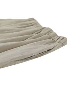 Women Summer Ninth Pants, Solid Color Middle Waist Loose Casual Trousers With Pockets For Girls, 5 Colors, S-5XL