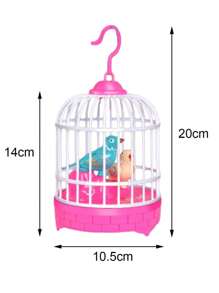 Electronic Simulation Toy Bird Cage With Sound Voice Sensor Realistic Electronic Parrot Control - Multicolor - View 6