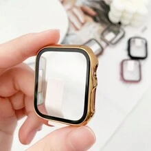1 件男女通用电镀 PC+钢化玻璃二合一保护壳,防震时尚休闲保护套兼容 Apple Watch Ultra/SE/Series 9/8/7/6/5/4/3/2/1 38mm/40mm/41mm/42mm/44mm/45mm/46mm/49mm - 均碼 - 查看 26