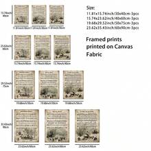Framed 3pcs Vintage Carol Canvas Paintings, Sheet Music Hymns, Festival Art Printed Posters, Ideal Gifts For Living Rooms And Bedrooms, Holiday Decorative Wall Art Wall Decoration, Home Decoration Materials, Wall Art, Room Decoration - Khaki - View 2