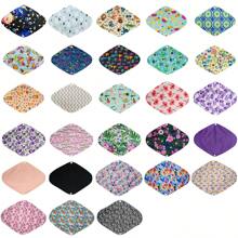 Set de 10 piezas/5 piezas/3 piezas de toallas higiénicas de flujo abundante de uso nocturno, color aleatorio, lavables y reutilizables, forros de braga de carbón de bambú