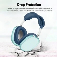 hellodigi 纯色透明 Apple Air-Pods Max 耳机保护套 适用于 Air-Pods Max 耳机保护套 TPU 保护壳 耳罩 头带 横梁 耳套 四件套 纯色透明 Apple Air-Pods Max 耳机保护套 - 彩色 - 查看 7