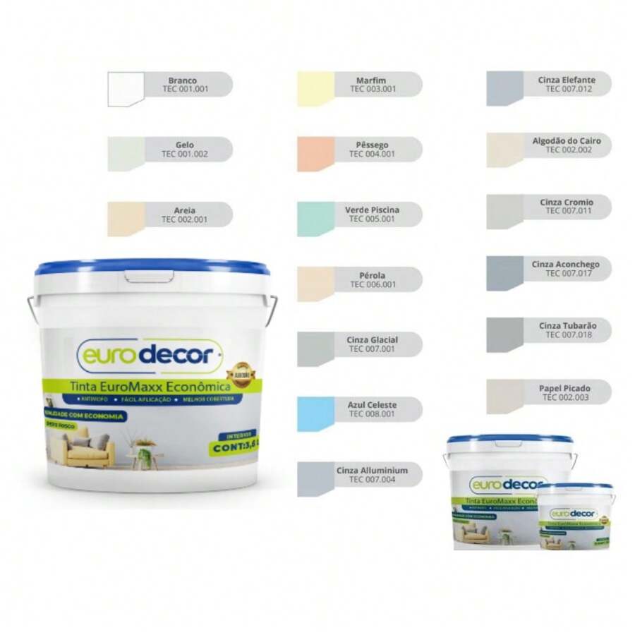 Euromax Acrylic Paint 3.6L AntiMildew Economical Wall Paint for Sale