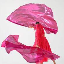1pc 1 Light Dance Flag Dance Accessories Dance Solid Color Flag - Multicolor - View 32