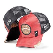 Pampa's Country Unisex Leather Cap With Can Bottle Opener New Release - 紅色 - 查看 3