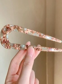 1 件优雅的 U 型发夹，适合优雅的女士日常休闲穿着和服装搭配 - 彩色 - 查看 12