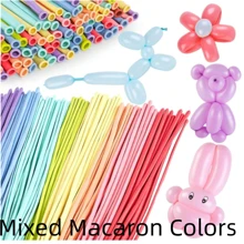 10/20/30/50/100pcs Mixed Color Magic Thickened Long Strip Balloon, Chrome Twist Latex Balloons , Pastel Color Latex Balloons For Balloon Arch, Metallic Gold/Silver/Blue/Green/Purple/Red/Pink/Orange/ White Modelling Balloon Kit For Creative Fun,Perfect For Birthday Parties, Weddings, Clown Decorations And Christmas