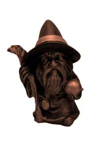 Resin Merlin Wizard 7 Cm Esoteric Decoration - Vàng - Xem 2