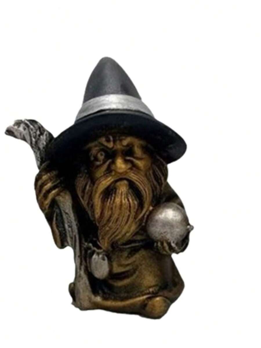 Resin Merlin Wizard 7 Cm Esoteric Decoration - Vàng - Xem 1