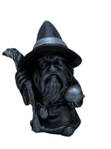 Resin Merlin Wizard 7 Cm Esoteric Decoration - Vàng - Xem 3