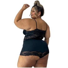 Baby Doll Plus Size  Alyssa - 黑色 - 查看 5