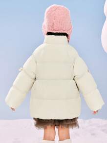 mini bala Girls' Sweet Puff Down Jacket Lightweight Warm Winter New Collection