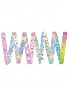 12pcs Colorful Plastic Clapping Bracelets, Cute Mermaid Pattern Clapping Wristbands, Creative Party Clapping Rings, Gift - Multicolor - View 8