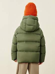 mini bala Heat-Retaining Cold-Proof Down Jacket For Boys, Girls, And Families Winter Collection - Army Green - View 2