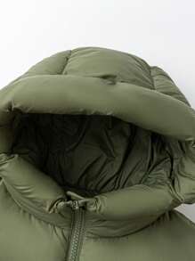 mini bala Heat-Retaining Cold-Proof Down Jacket For Boys, Girls, And Families Winter Collection - Army Green - View 6