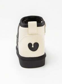 mini bala 男童和女童一脚蹬保暖内衬雪地靴 - 黑與白 - 查看 5
