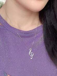 1 PC Thời Trang Cubic Zirconia Vòng Cổ Mặt Dây Chuyền Cho Phụ Nữ Quà Tặng Ngày Valentine Đồ Trang Sức Cưới - 1 # - Xem 4
