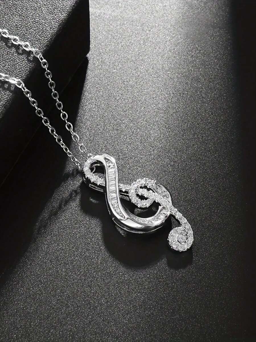 1 PC Thời Trang Cubic Zirconia Vòng Cổ Mặt Dây Chuyền Cho Phụ Nữ Quà Tặng Ngày Valentine Đồ Trang Sức Cưới - 1 # - Xem 1