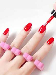 100pcs Sponge Toe Separators Pedicure Set For Nail Polish- Premium Nail Art Painting And Polishing Tool Kit 7 Funy Color - Multicolor - View 4