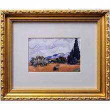 Custompictureframes.Com 24x36 Gold Wood Picture Frame - UV Acrylic Foam Board Backing Hanging Hardware - Gold - View 2