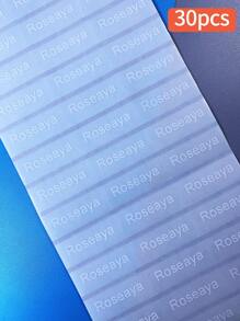 30pcs/60pcs/120pcs/240pcs/360pcs/480pcs透明底白字姓名贴,白色文字姓名贴,白色文字姓名贴,抗撕学生姓名贴,卡通不干胶贴纸,PVC材质贴纸,可贴于文具,书籍,杯子等光滑表面,可水洗不褪色,学生贴纸,文具贴纸,纯透明姓名贴 - 彩色 - 查看 10