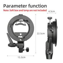 Godox S2 Bowens Mount Flash S-Type Holder Bracket For Godox V1 V860II AD200 AD400PRO Speedlite Flash Snoot Softbox - Black - View 3