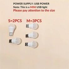 2/3/10 chiếc đèn ngủ mini USB, đèn chăm sóc mắt màu trắng ấm, đèn đọc sách, đèn ngủ LED USB di động, đèn đọc sách - Bóng đèn USB ấm áp - Xem 10